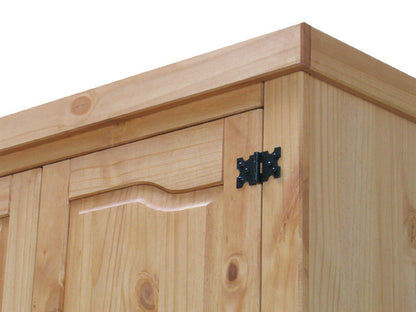 4trg massiv Mexico Kiefer Kleiderschrank "New Mexiko" Schlafzimmer-Schrank gel.