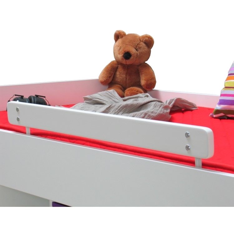 Rausfallschutz Bettschutzgitter Bettgitter für Bett Schutzgitter Kinderbett weiß