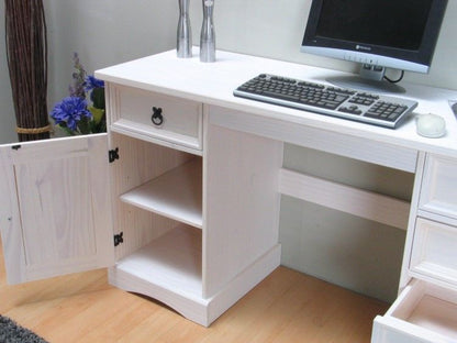 Schreibtisch New Mexiko Mexico Arbeitstisch Landhaus PC Computer Büro Tisch weiß