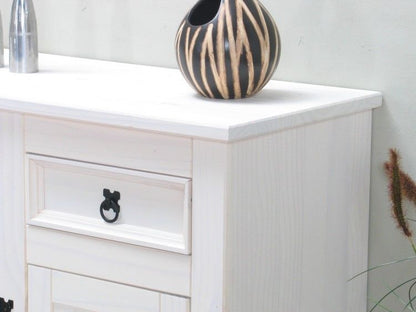 Sideboard "New Mexiko" Mexico 3+3 Anrichte Buffet Schrank Kommode weiß gewachst