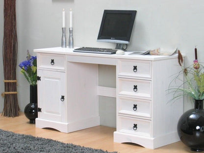 Schreibtisch New Mexiko Mexico Arbeitstisch Landhaus PC Computer Büro Tisch weiß