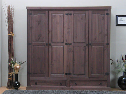 4tr Kleiderschrank New Mexiko Kiefer massiv Schlafzimmer Schrank Mexico kolonial