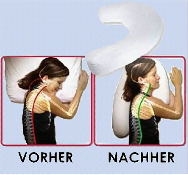 Hans Dorn Seitenschläferkissen 58/85cm Stillkissen Allergiker Nacken Kopf Kissen