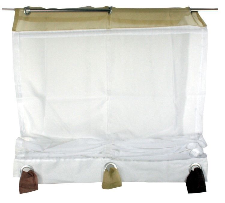 Fertigdeko Raffrollo 155x80 Fenster Voile Rollo Faltrollo Gardine Plissee Ösen