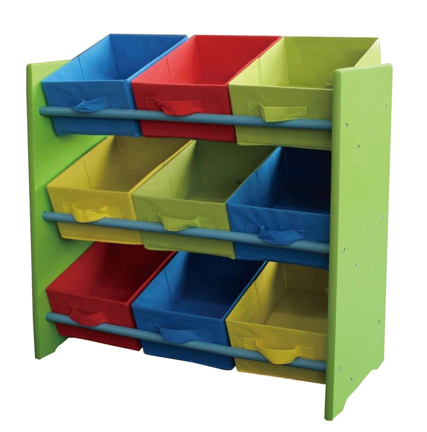 Kinder Regal + 9 Boxen Standregal Spielzeugkiste Kinderzimmerregal Kommode