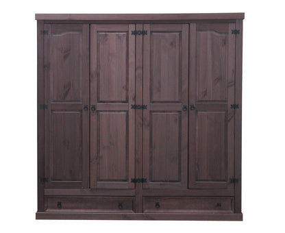 4tr Kleiderschrank New Mexiko Kiefer massiv Schlafzimmer Schrank Mexico kolonial