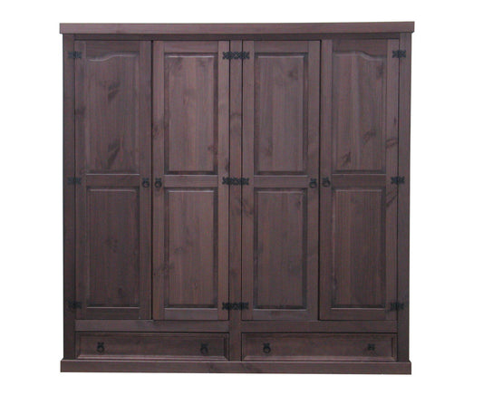 4tr Kleiderschrank New Mexiko Kiefer massiv Schlafzimmer Schrank Mexico kolonial