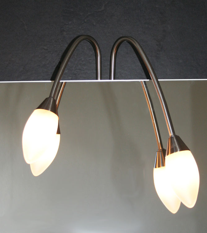 Halogenleuchte Spiegelleuchte Halogen Lampe Glas Leuchte Badezimmer Beleuchtung