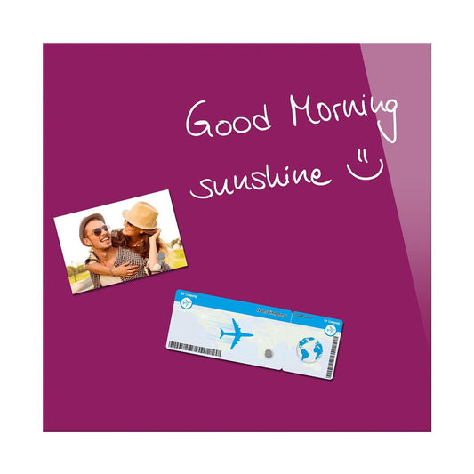 Be ! Board Glas Magnettafel B1104 45x45 Whiteboard Glasboard Magnet Tafel beere