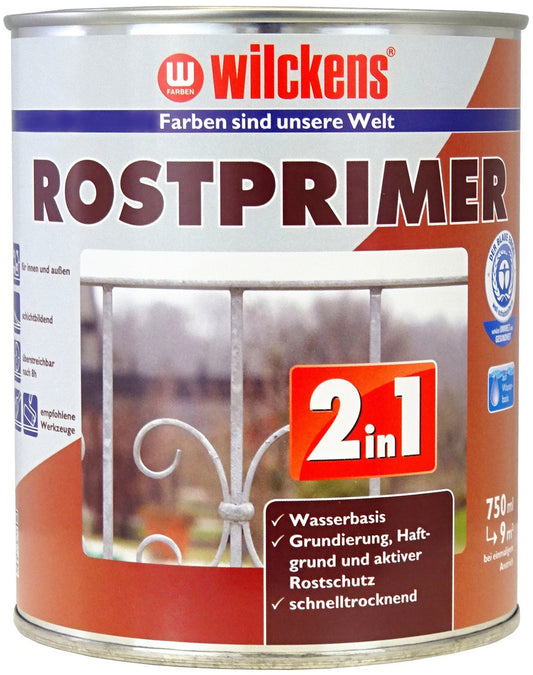 Wilckens 0,75l 2in1 Rostprimer Rotbraun Grundierung Haftgrund Rostschutz