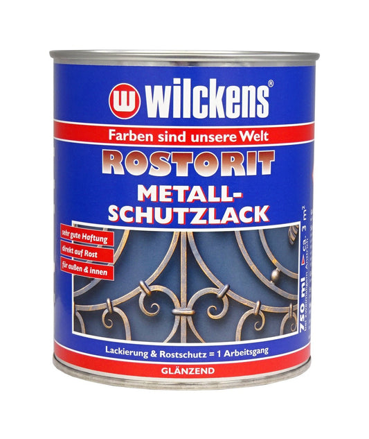 Wilckens 0,75l Rostorit Metall-Schutzlack Silber Lack Rostschutz Farbe glänzend