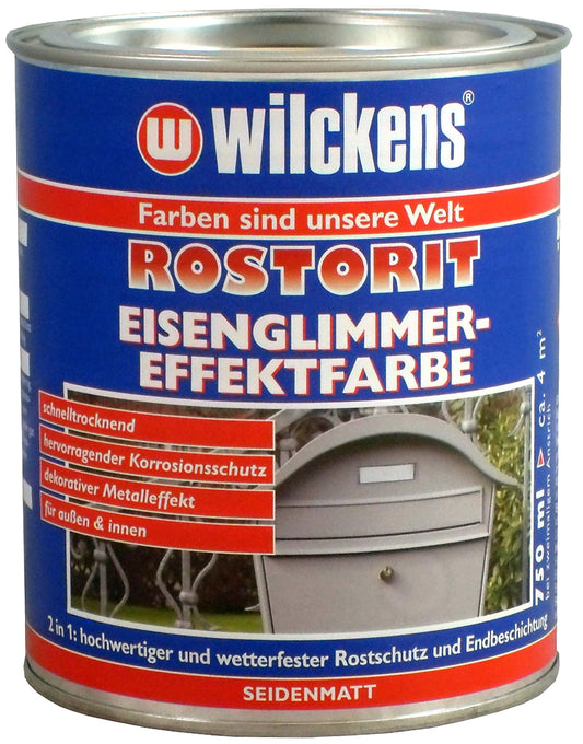 Wilckens 0,75l Rostorit Eisenglimmer Effektfarbe Grün Rostschutz Decklack Lack