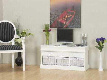 TV Tisch Mia Fernsehtisch Fernsehschrank Hifi Möbel Unterschrank Kommode weiß