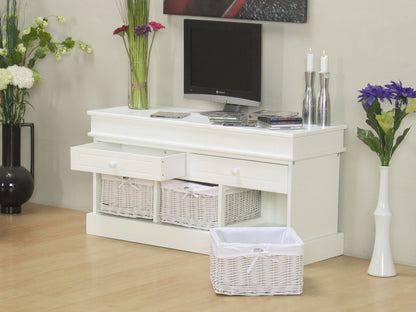 TV Tisch Mia Fernsehtisch Fernsehschrank Hifi Möbel Unterschrank Kommode weiß