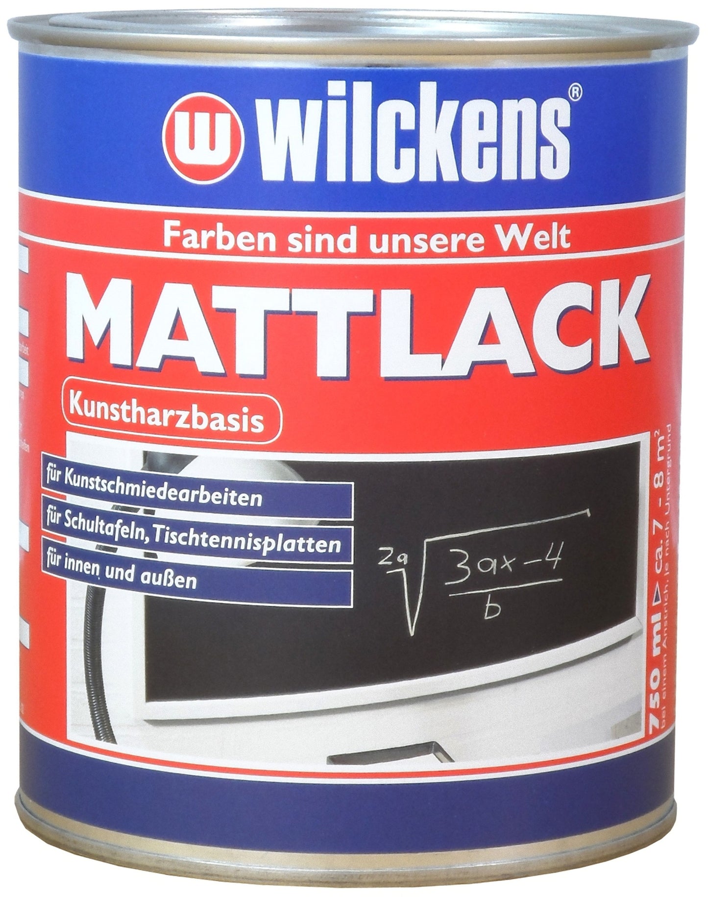 Wilckens 0,75l Mattlack grün Schultafel Tischtennisplatte Metall Holz Lack