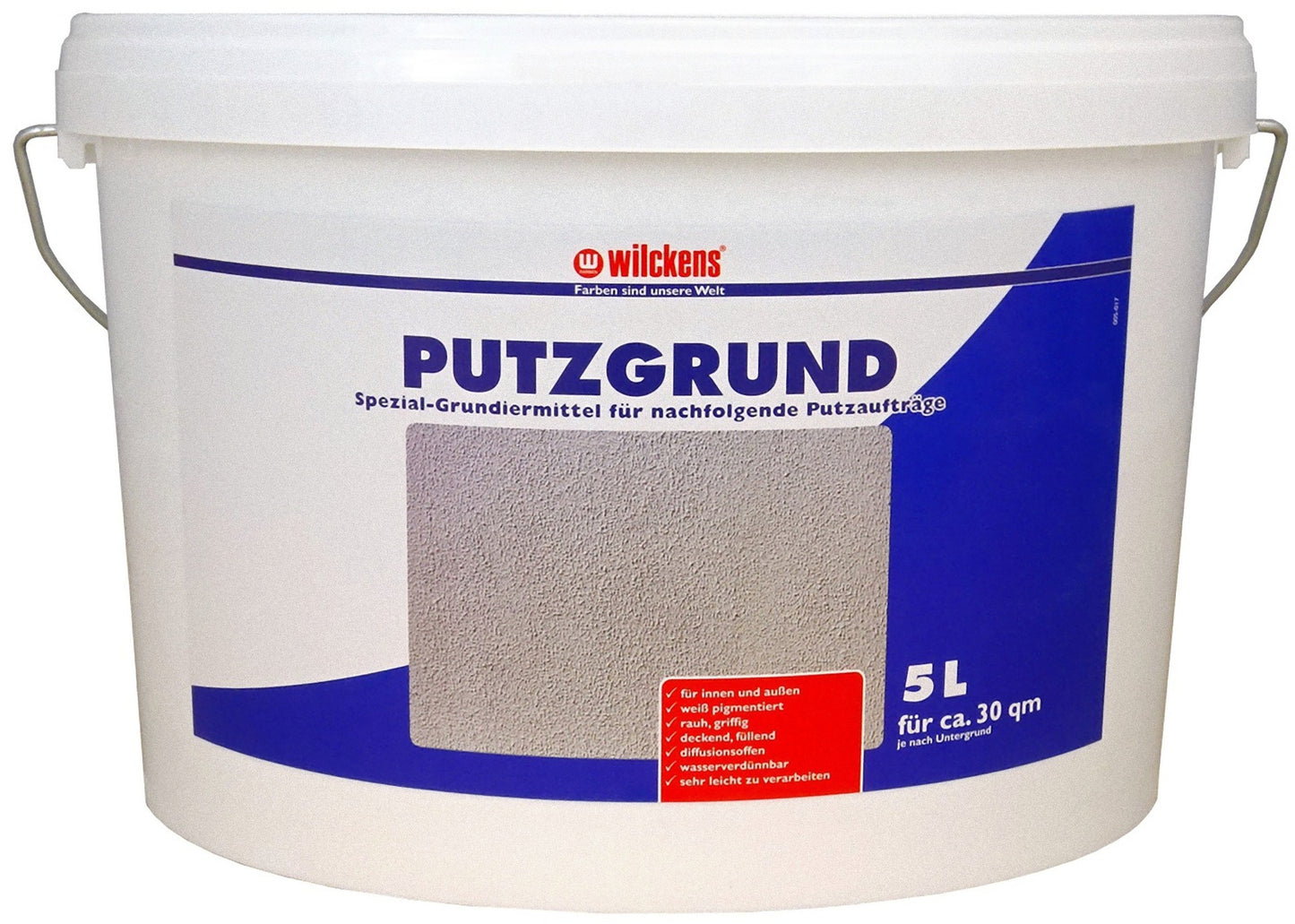 Wilckens 5l Putzgrund weiß pigmentiert Weiß Grundierung Putz Beton Mauerwerk