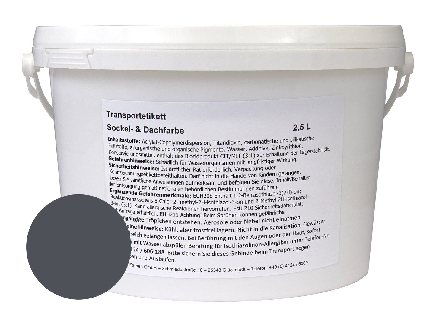 Wilckens 2,5l Sockel- Dachfarbe schiefer grau Sockelfarbe Außenfarbe Farbe Lack