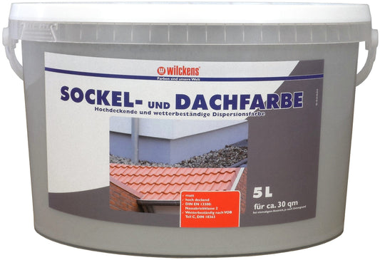 Wilckens 5l Sockel u. Dachfarbe Steingrau Sockelfarbe Außenfarbe Farbe Lack