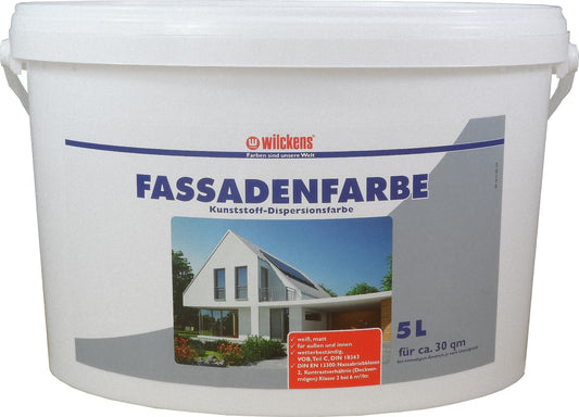 Wilckens 5l Fassadenfarbe Weiß Wandfarbe Außenfarbe Innenfarbe hochdeckend