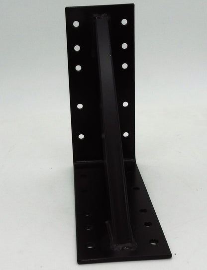 Großer Stahl Winkel 25x25x10cm extra stark Holzverbinder verstärkt schwarz