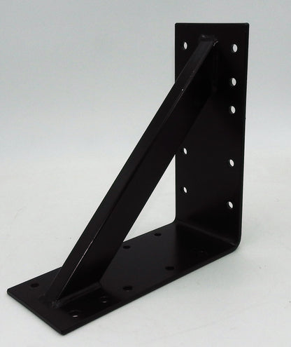 Großer Stahl Winkel 25x25x10cm extra stark Holzverbinder verstärkt schwarz