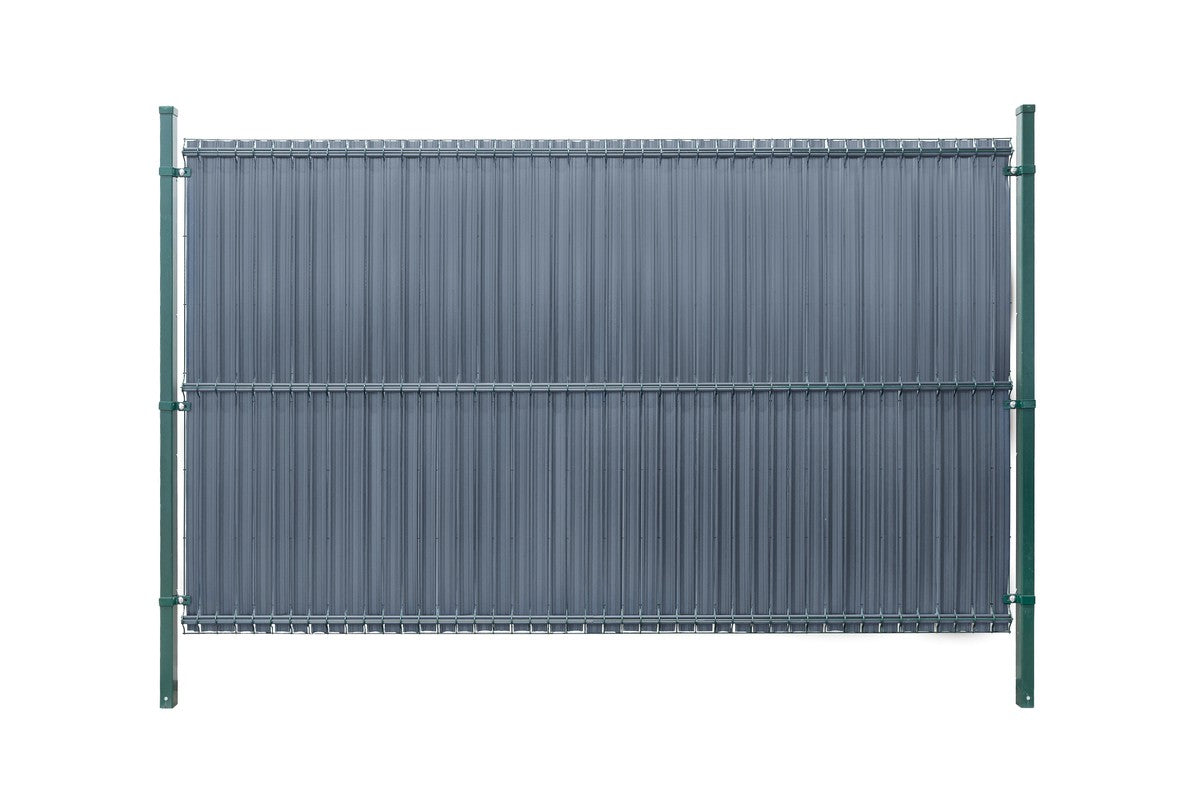 Zaun PVC Sichtschutzstreifen vertikal 153x250cm Grün Sichtschutz Kunststoff