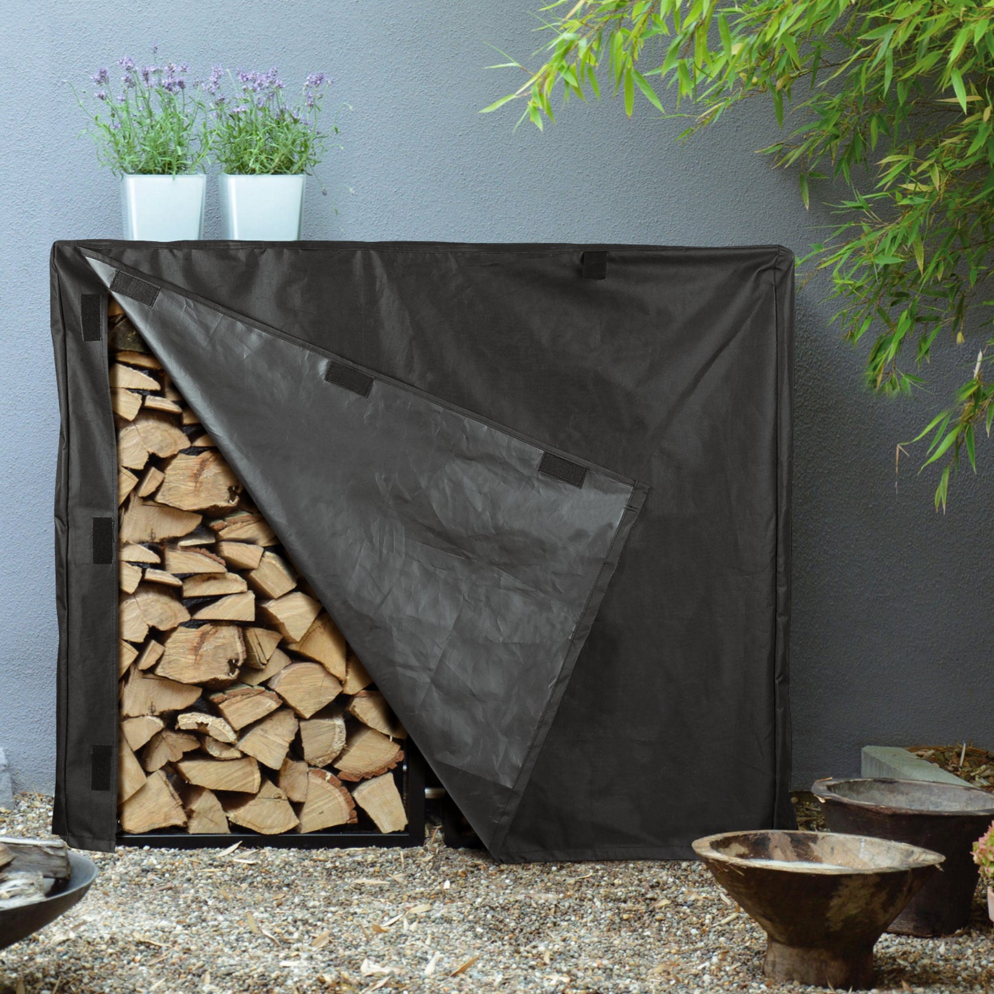Abdeckhaube Schutzhülle Abdeckung Abdeckplane Schutzhaube Kaminholz Möbel Garten