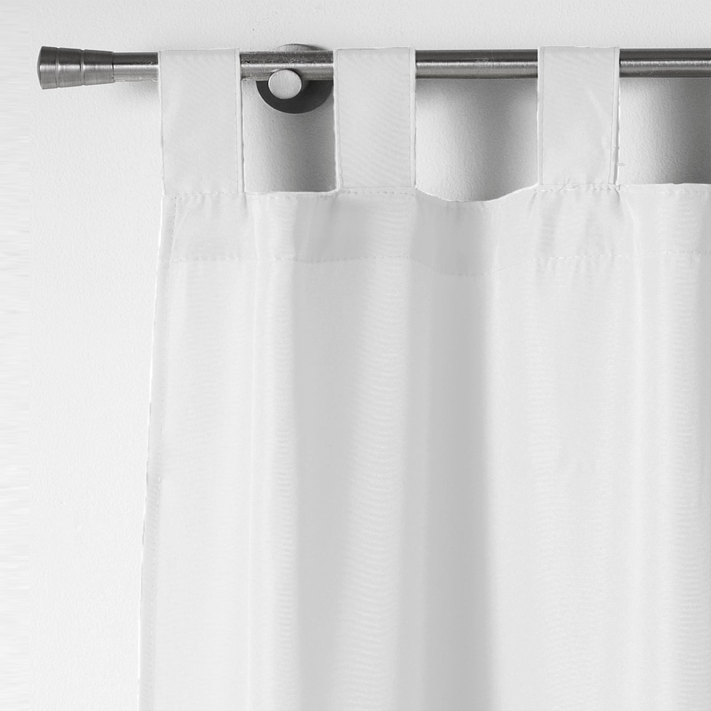 Schlaufen Flächen Vorhang 140x260cm Vorhänge Schal Schlafzimmer blickdicht weiss