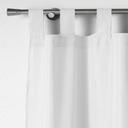 Schlaufen Flächen Vorhang 140x260cm Vorhänge Schal Schlafzimmer blickdicht weiss