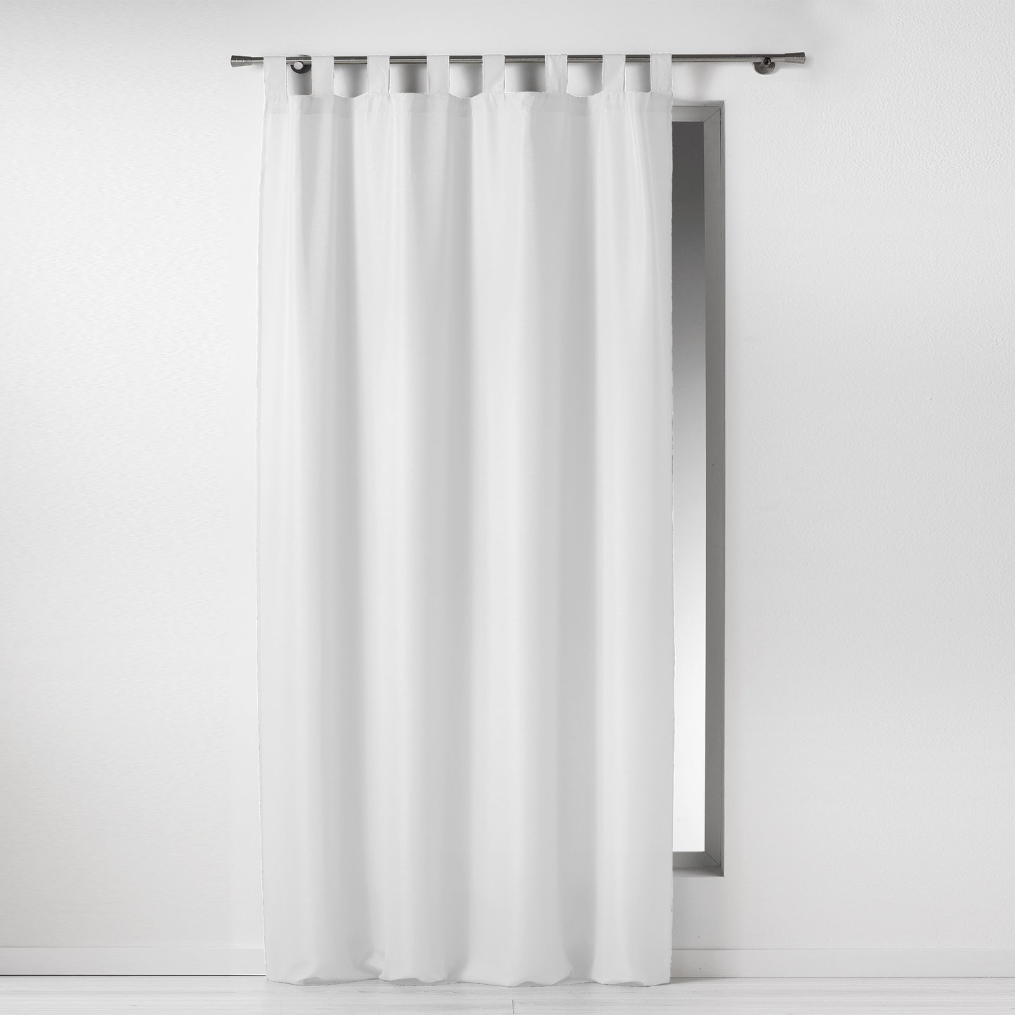 Schlaufen Flächen Vorhang 140x260cm Vorhänge Schal Schlafzimmer blickdicht weiss