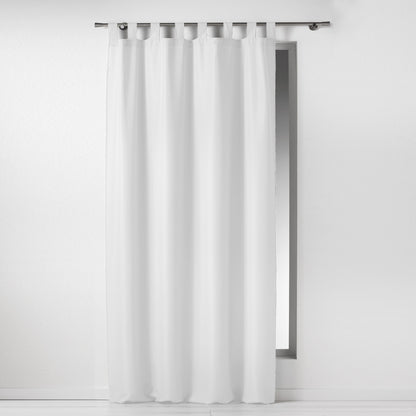 Schlaufen Flächen Vorhang 140x260cm Vorhänge Schal Schlafzimmer blickdicht weiss