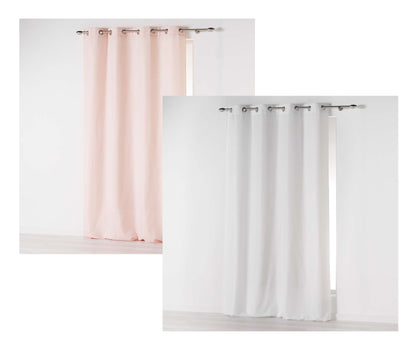 Mikrofaser Vorhang 140x260 Gardine Schal Ösen Vorhänge transparent Wohnzimmer