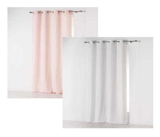 Mikrofaser Vorhang 140x260 Gardine Schal Ösen Vorhänge transparent Wohnzimmer