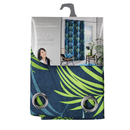 Motiv Flächen Muster Vorhang 140x260 Vorhänge Schal Schlafzimmer blickdicht blau