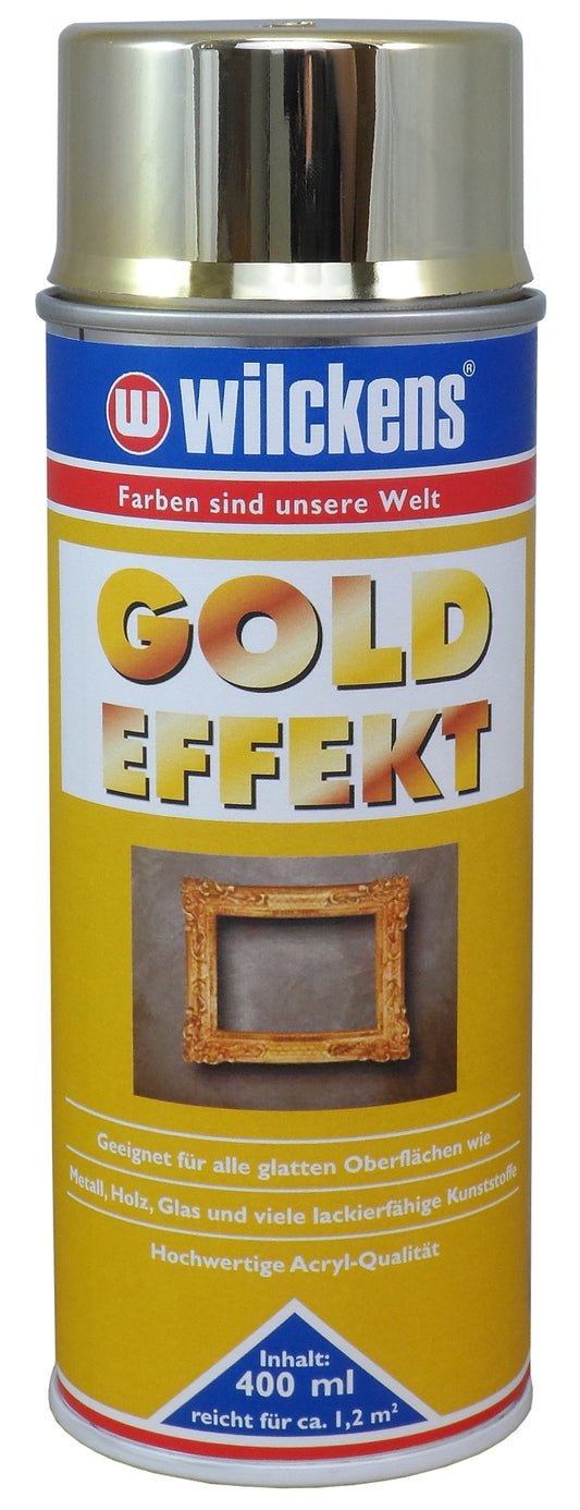 WILCKENS Gold Effekt Spray 400ml Lack Hochglanz Metallic Sprühfarbe Farbe