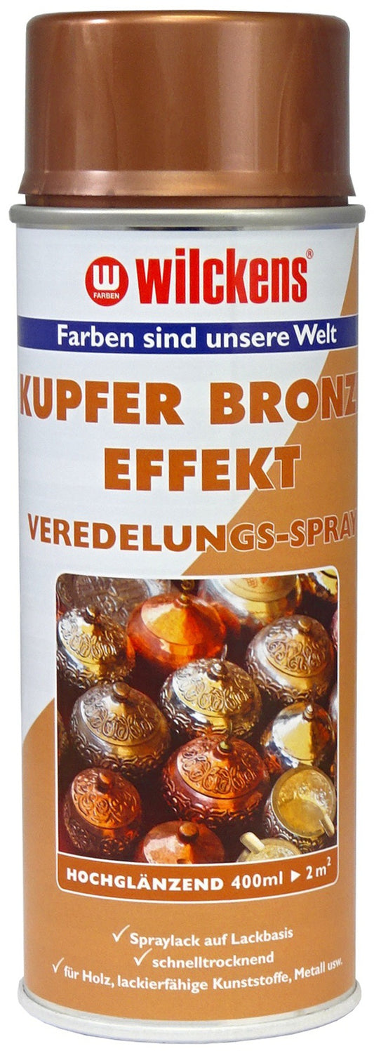 WILCKENS Kupferbronze Effekt Spray 400ml Lack Kupfer Bronze Sprühfarbe Farbe