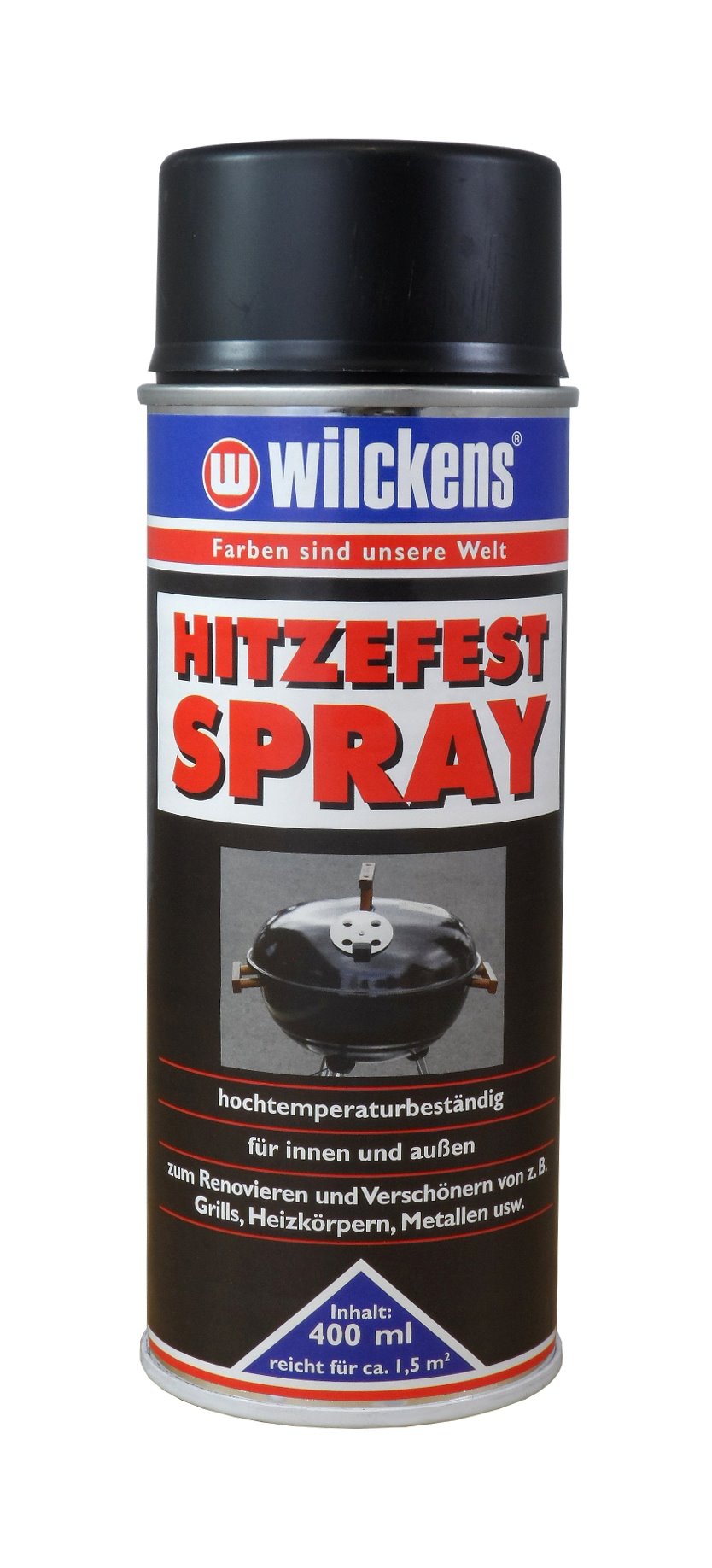 Hitzefest 690°C Spray 400ml schwarz Lackspray Grill Ofen Kamin Sprühlack Lack
