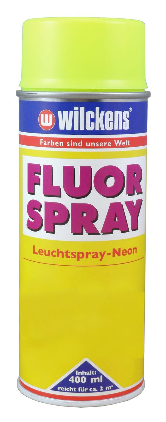 WILCKENS Fluorspray Leuchtspray Neon Gelb 400ml Leuchtfarbe Sprühlack Lack