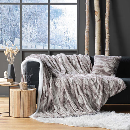 XXL Kuscheldecke Felloptik 180x220 Tagesdecke Kunstfell Decke Felldecke Imitat