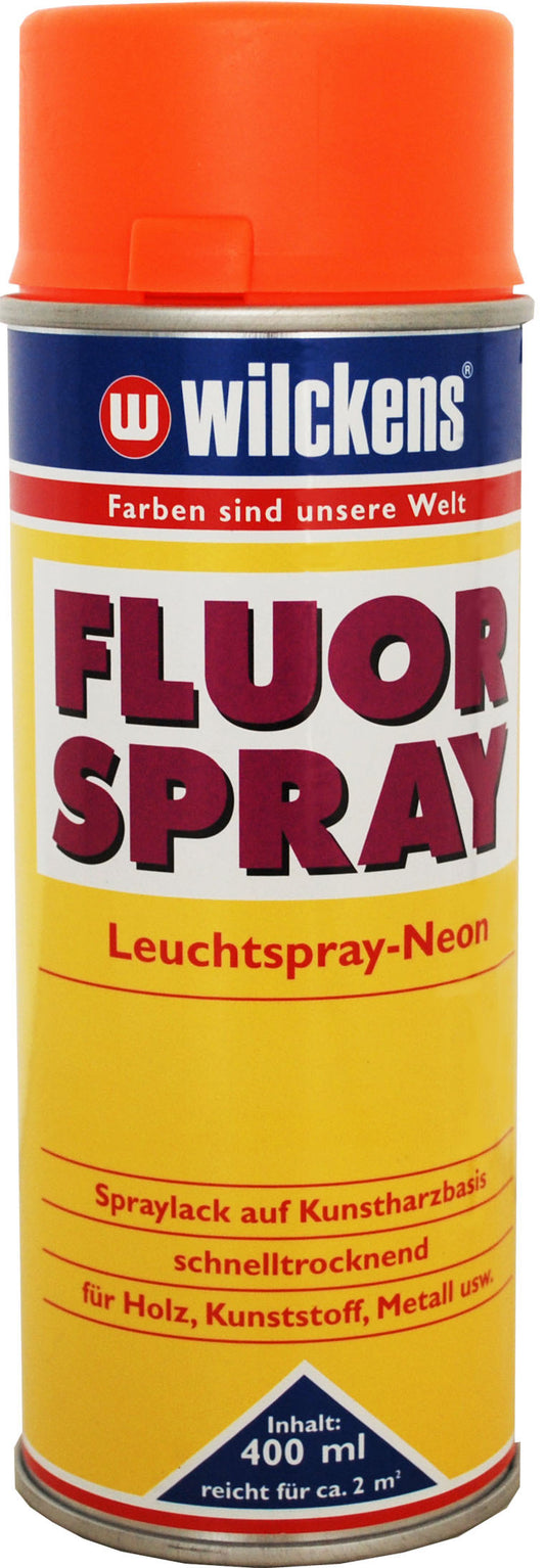 WILCKENS Fluorspray Leuchtspray Neon Orange 400ml Leuchtfarbe Sprühlack Lack