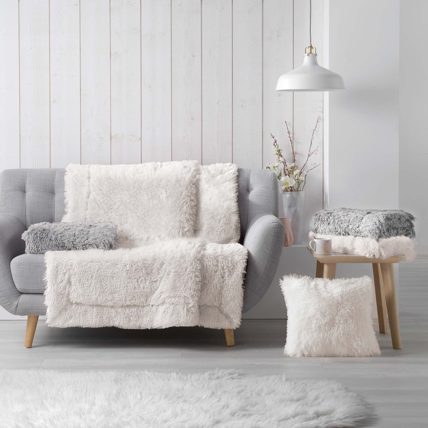 XXL Kuscheldecke Felloptik 180x220 Plüsch Tagesdecke Kunstfell Decke Felldecke