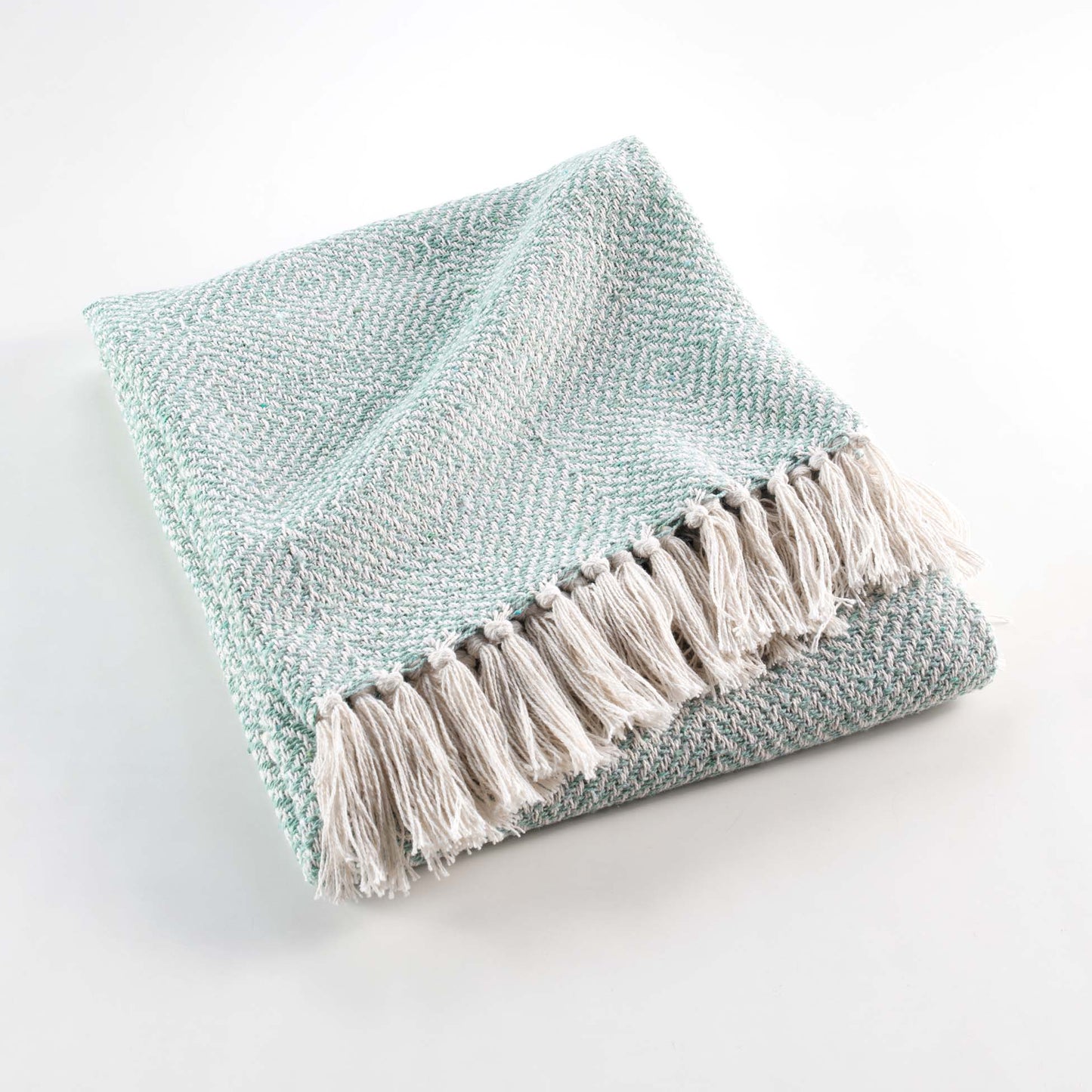 Wohndecke 125x150 Baumwolle Tagesdecke Fransen Kuscheldecke Sofa Couch Decke