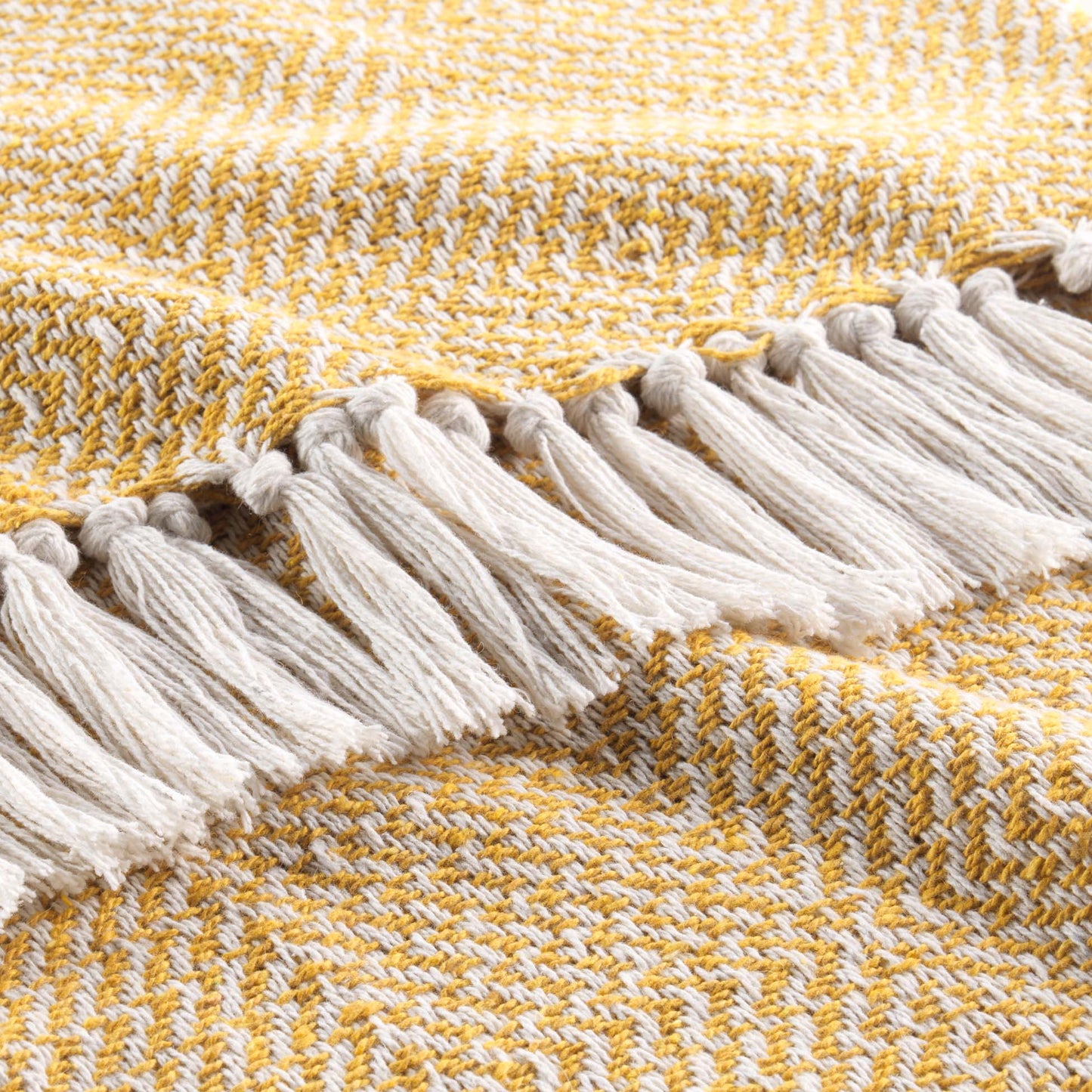Wohndecke 125x150 Baumwolle Tagesdecke Fransen Kuscheldecke Sofa Couch Decke