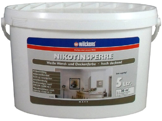Wilckens 5l Nikotinsperre Weiß Isolierfarbe Farbe Innenfarbe hochdeckend