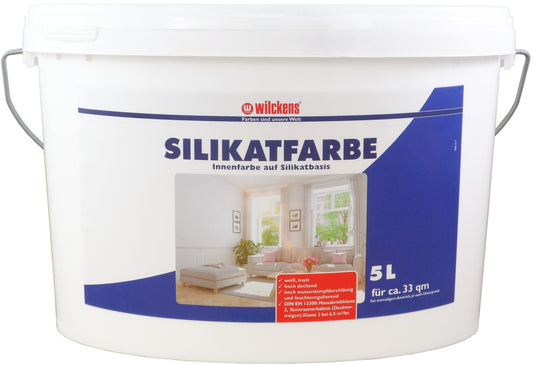Wilckens 5l Silikatfarbe Weiß Dispersionsfarbe Innenfarbe hochdeckend