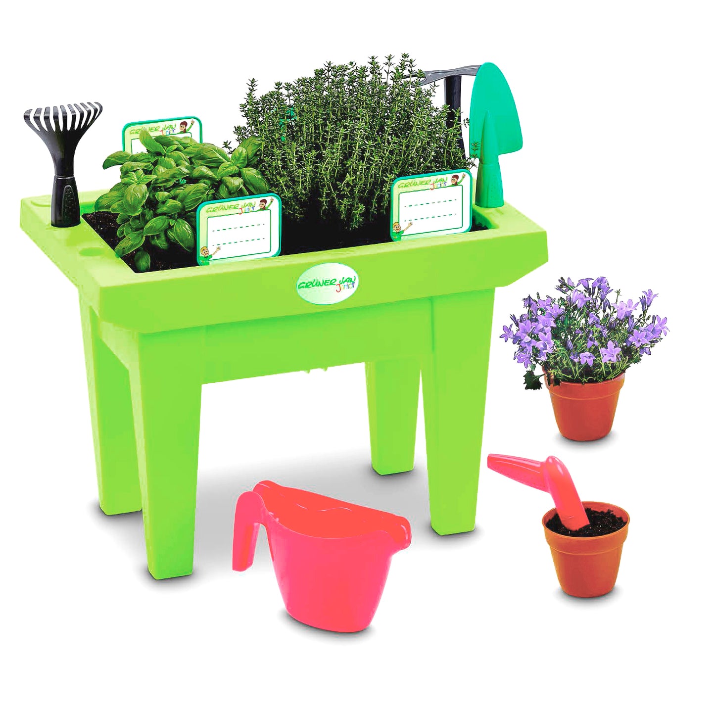 12tlg. Kinder Hochbeet + Zubehör Garten Frühbeet Kräuter Pflanzkasten Gemüsebeet