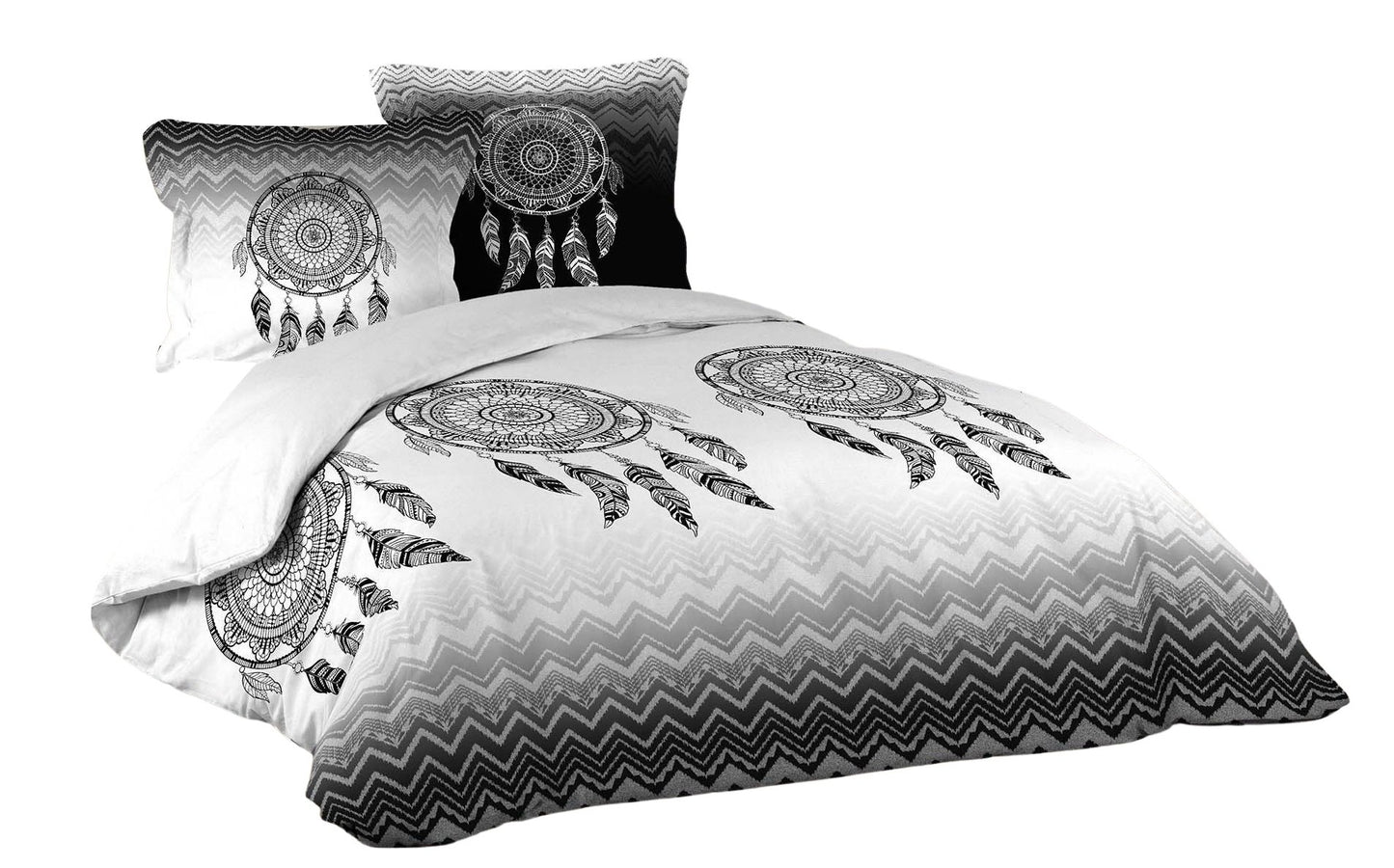 3tlg. Bettwäsche 200x200 Traumfänger Bettdecke Set Garnitur Übergröße King Size