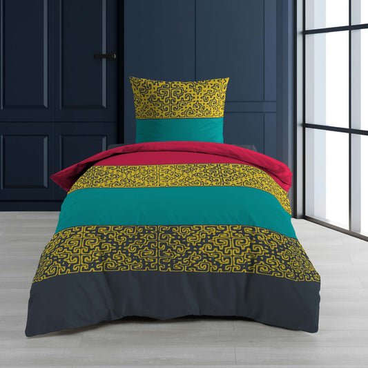 2tlg. Premium Bettwäsche 140x200 Bettbezug Bettdecke Kissen Decke Bezug Garnitur