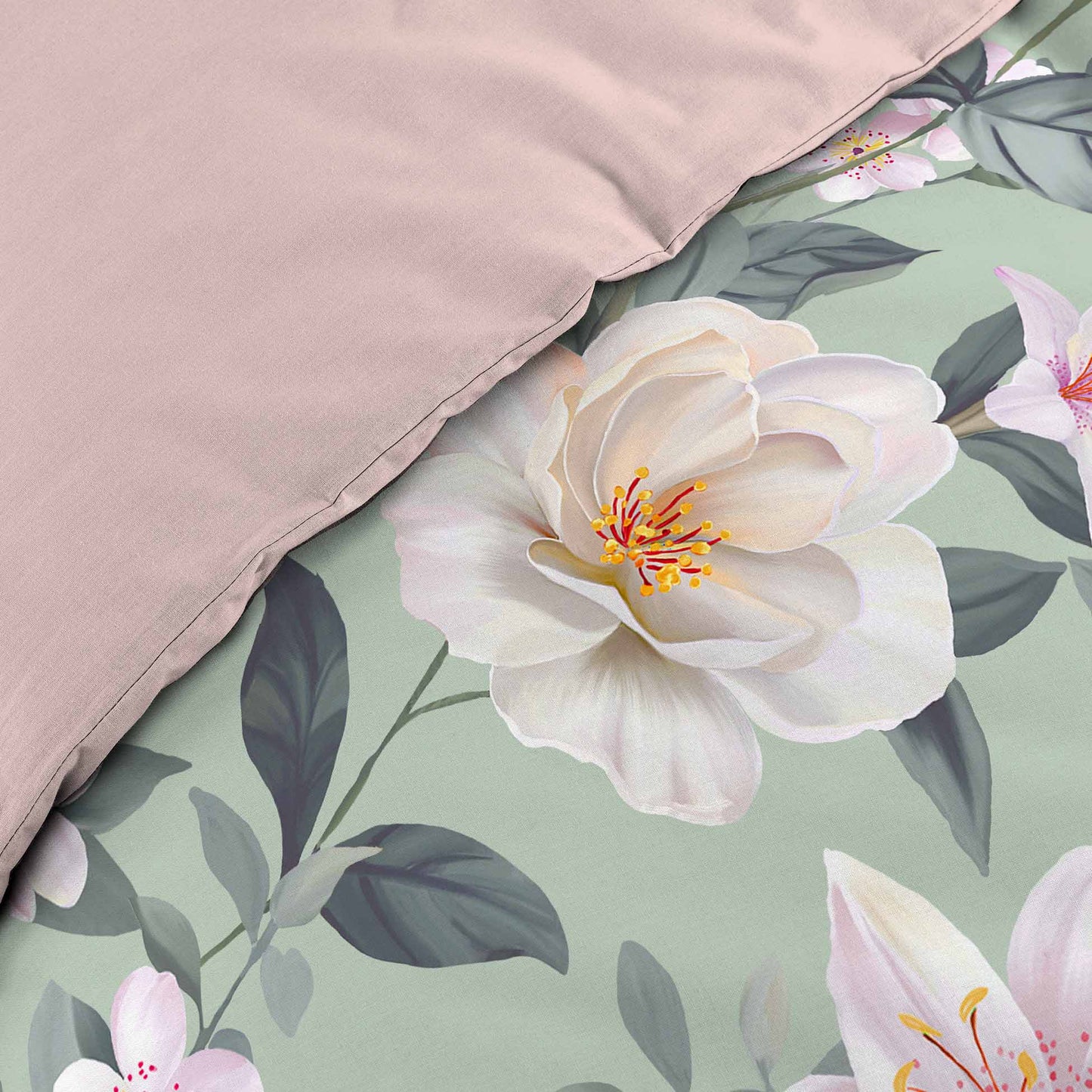 3tlg Landhaus Bettwäsche 240x220 Übergröße Blumen Bettdecke Bezüge Baumwolle