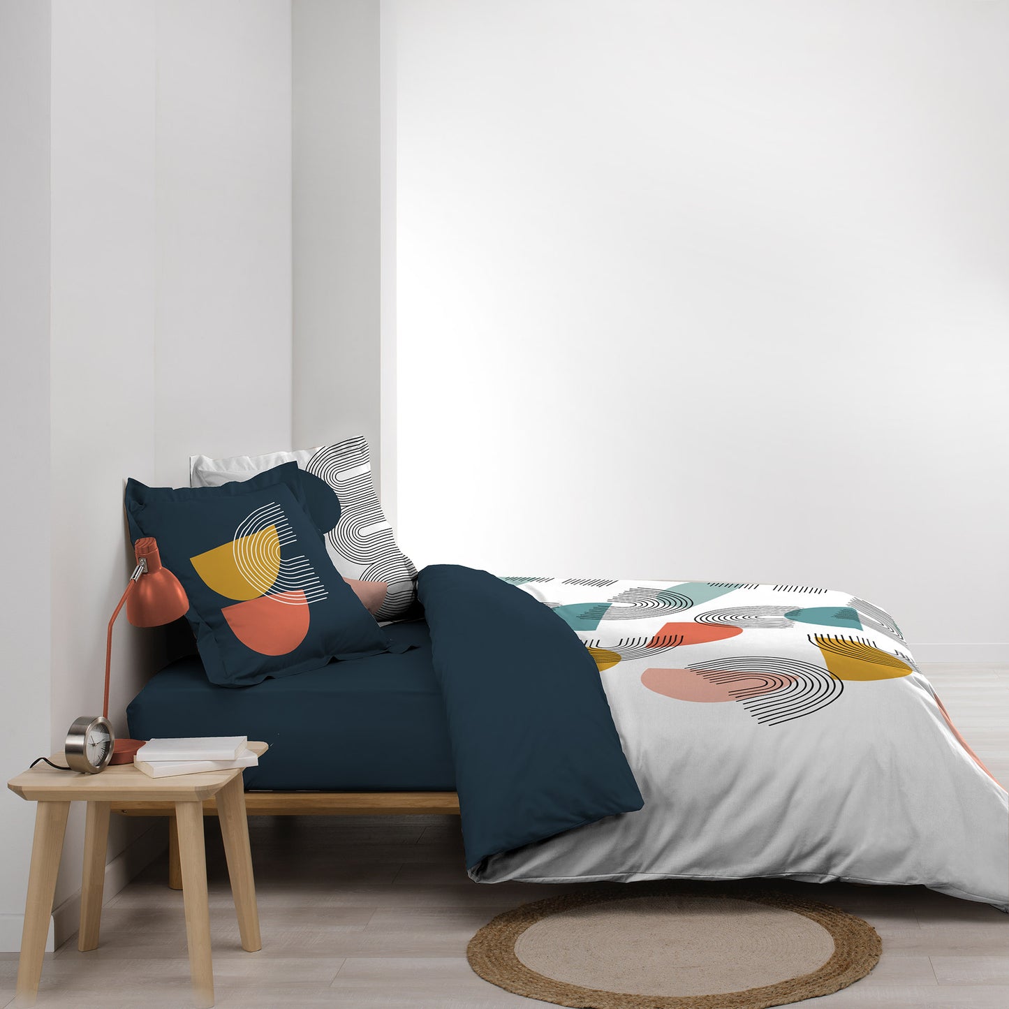 3tlg. Wende Bettwäsche Bettdecke Bettbezug Kissenbezug 240x220 Pop Art Baumwolle